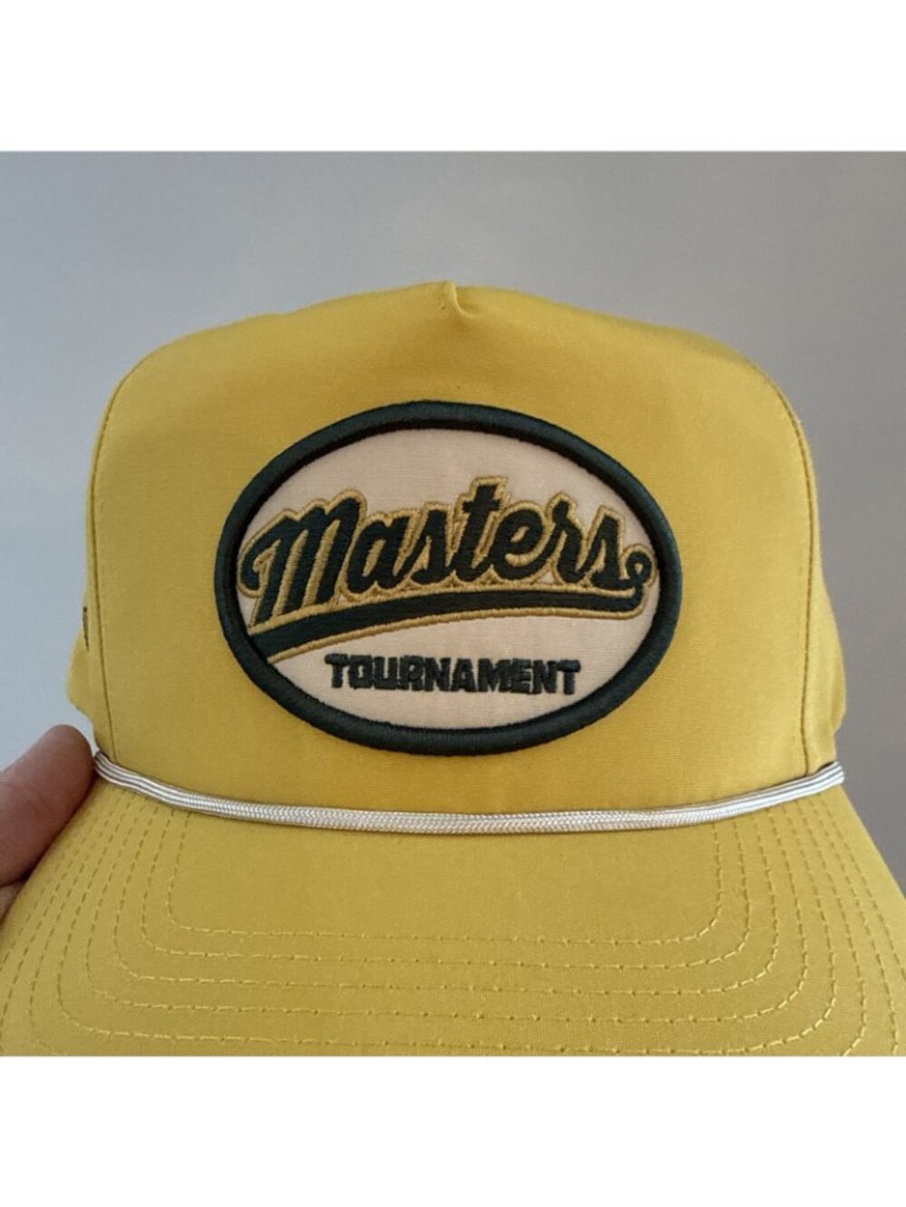 Masters Golf 2026 Hat SnapBack In Hand Patch Embroidered Mustard Yellow - Picture 2 of 7